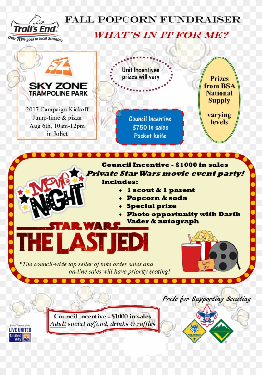2017 Council Popcorn Kickoff - Cub Scout Popcorn Incentives Clipart #3498698