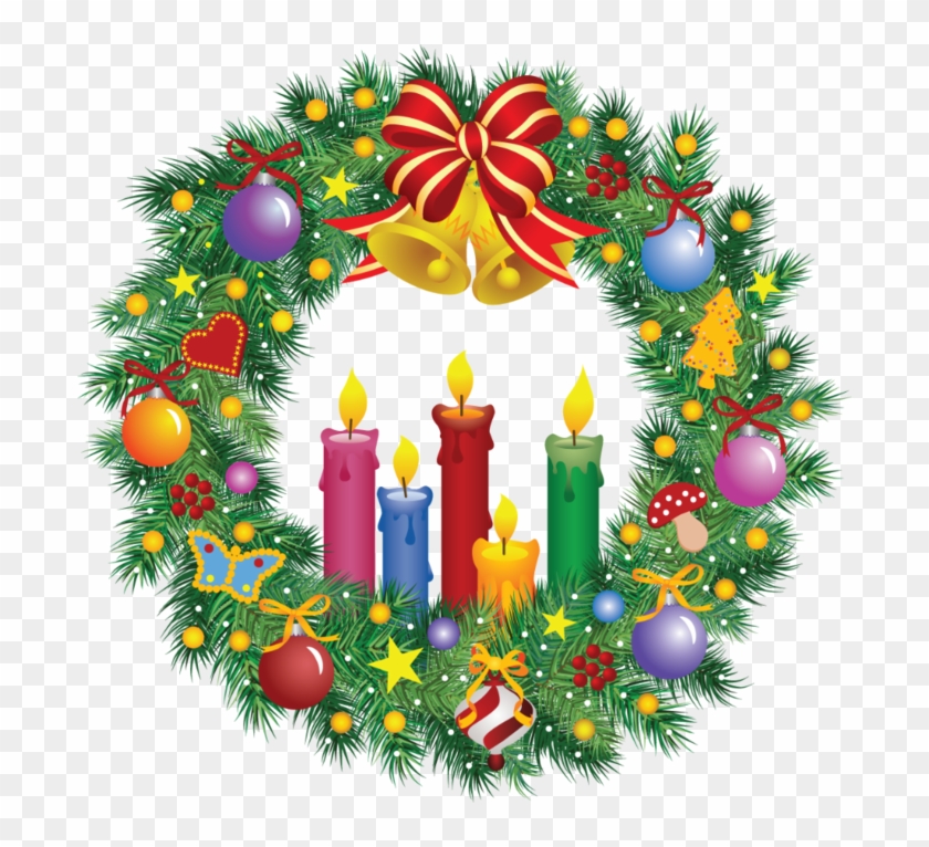Christmas Wreath Clipart Mis Laminas Para Decoupage - Corona De Navidad Png Transparent Png
