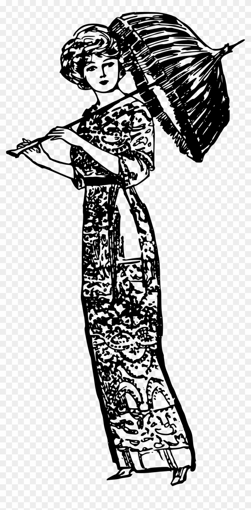 This Free Icons Png Design Of Umbrella Lady - Illustration Clipart