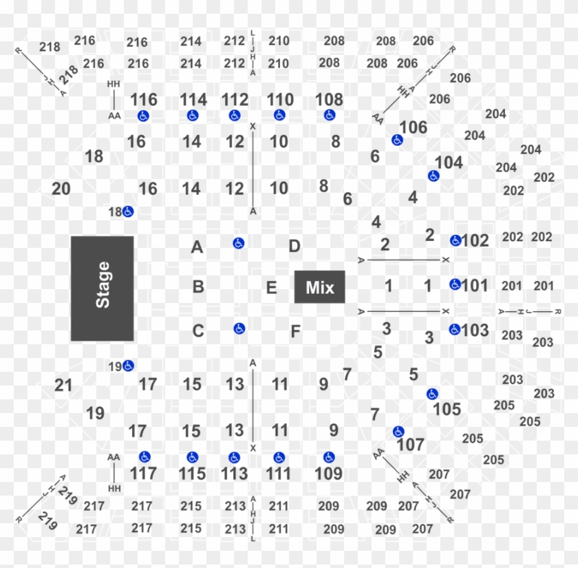The Eagles Tickets At Mgm Grand Garden Arena In Las - Mgm Grand Garden Arena Section 203 Row F Clipart #3499954