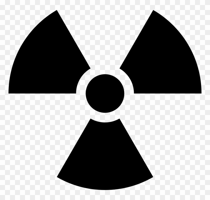 Biohazard Symbol Clipart Radiological Hazard - Radiation Symbol Black And White - Png Download