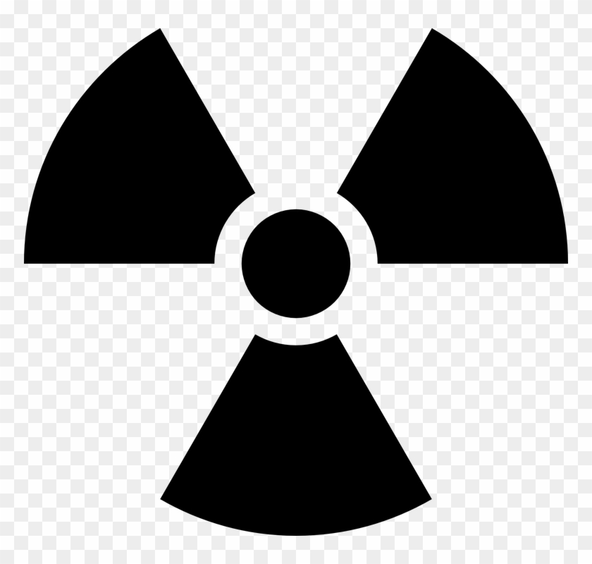 Biohazard Symbol Clipart Radiological Hazard - Radiation Symbol Black And White - Png Download #350012