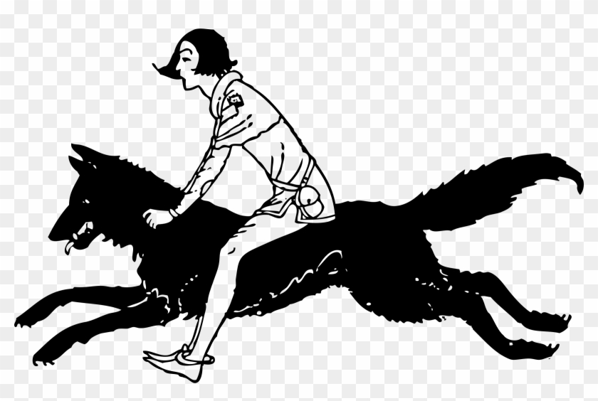 This Free Icons Png Design Of Boy And Wolf Clipart #350622