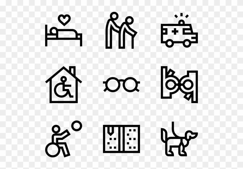 Disabled People Assitance - Couple Icon Transparent Background Clipart #350668
