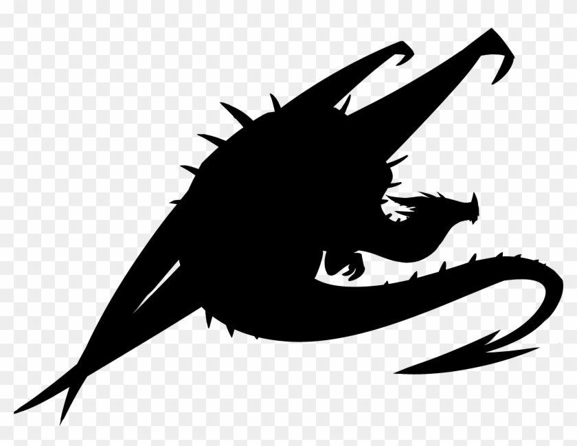 Dragon Silhouette By Draestel - Lord Of The Rings Dragon Png Clipart #350882