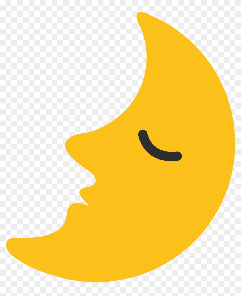 Crescent Moon Emoji Png - Emoji 🌛 Clipart