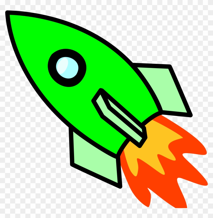 Open - Green Rocket Clipart - Png Download #350996
