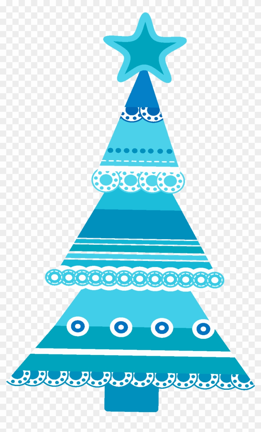 First Communion Clip Art Christmas Tree - Clip Art Blue Christmas Tree - Png Download