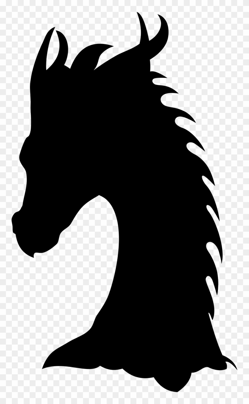 Silhouette Of Head - Dragon Head Dragon Silhouette Clipart #351022