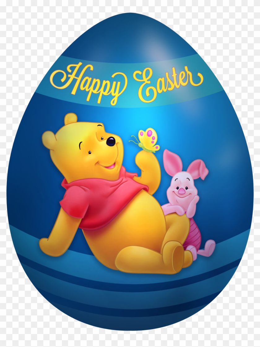 Kids Easter Egg Winnie The Pooh And Piglet Png Clip - Happy Easter Winnie The Pooh Transparent Png #351495