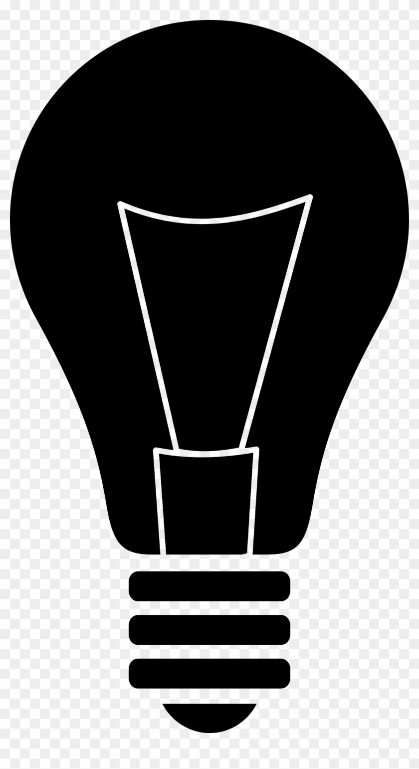 Big Image - Silhouette Light Bulb Png Clipart
