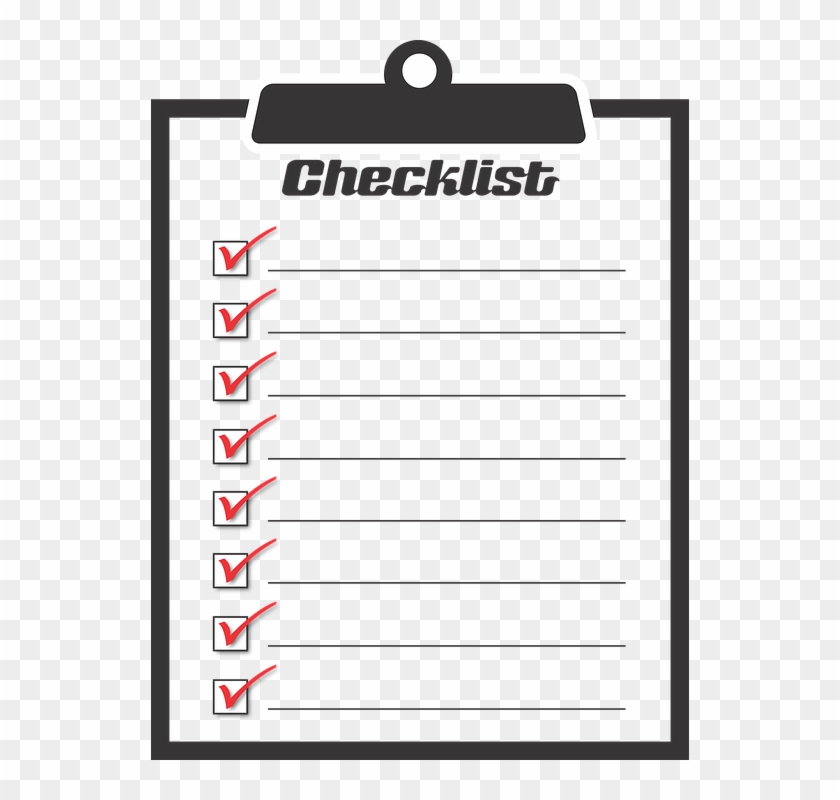 Checklist, To Do, Activities, Boxes, Checkmark, Chores - Task Checklist Clipart