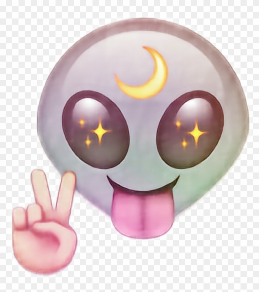 Alien Sticker - Alien Girl Emoji Png Clipart