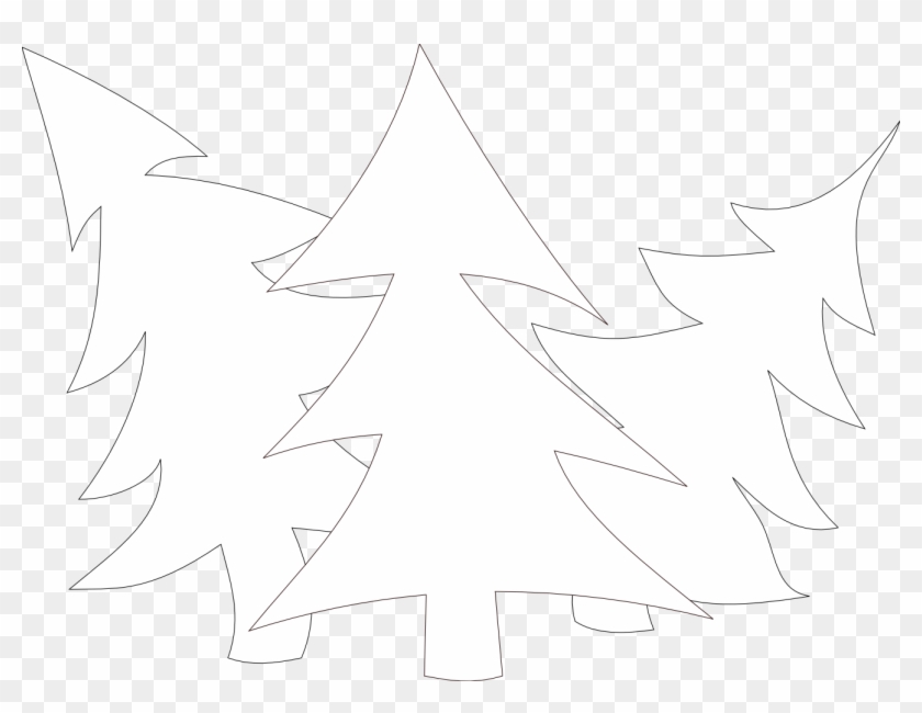 Christmas Tree Black And White Black And White Christmas - Illustration Clipart #352158