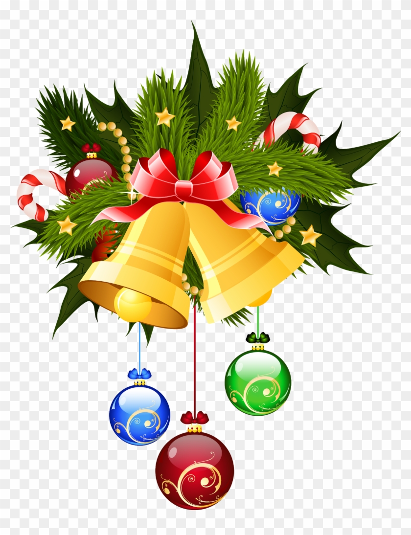 Christmas Tree Clipart, Christmas Graphics, Decoupage, - Christmas Bell Images Png Transparent Png