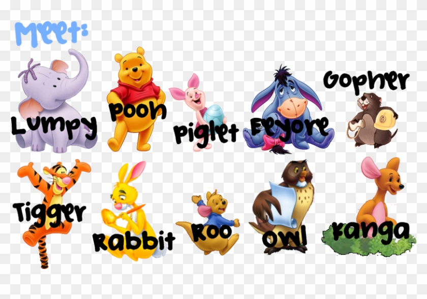 Click The Image To Open In Full Size - Winnie The Pooh And Friends Characters Names Clipart