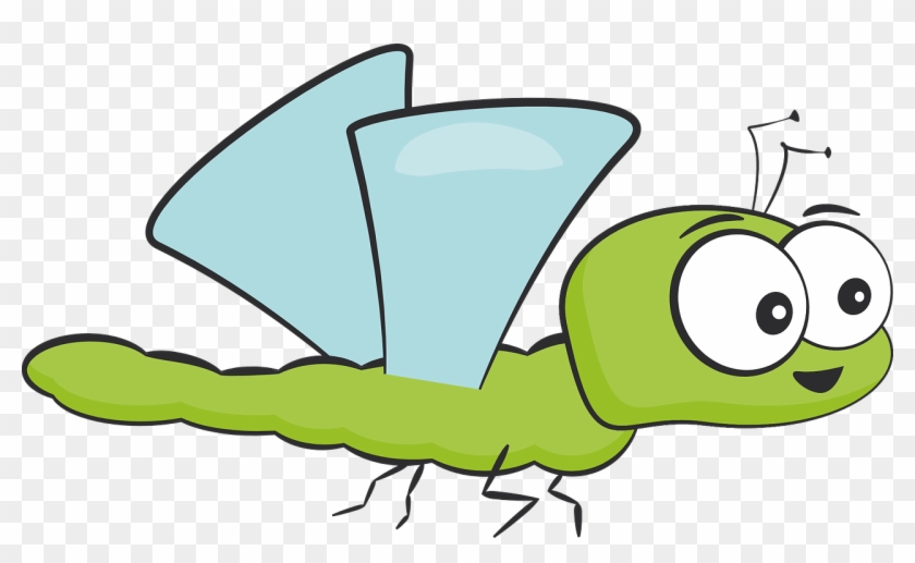 Cute Clipart Dragonfly - Dragonfly Cartoon Drawing Eaay - Png Download #352682