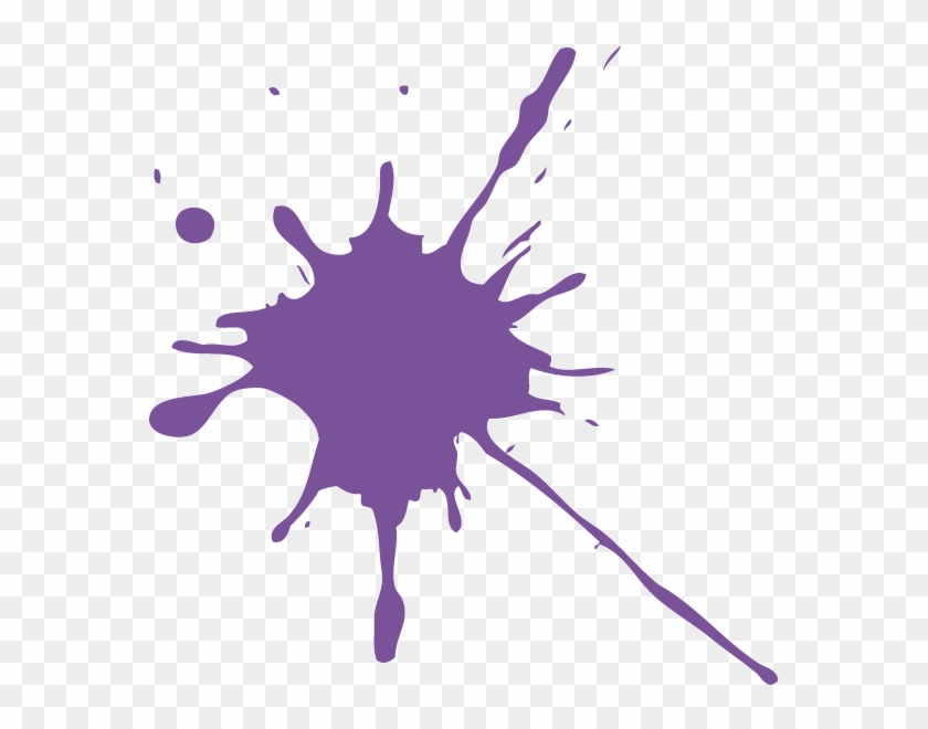 Purple Paint Splatter - Paint Splatter No Background Clipart