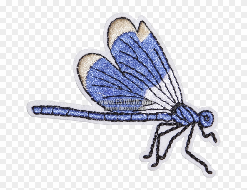 Custom Blue Dragonfly Embroidery Patch Clipart #352738