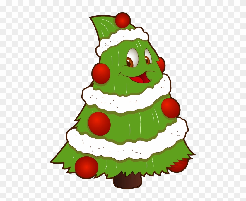 Transparent Funny Small Christmas Tree Png Clipart - Cartoon Happy Christmas Tree #352843