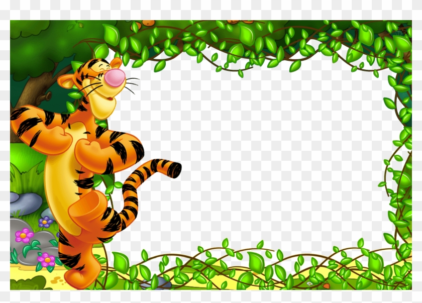 Kids Frame Winnie The Pooh - Tigger Background Clipart #352941