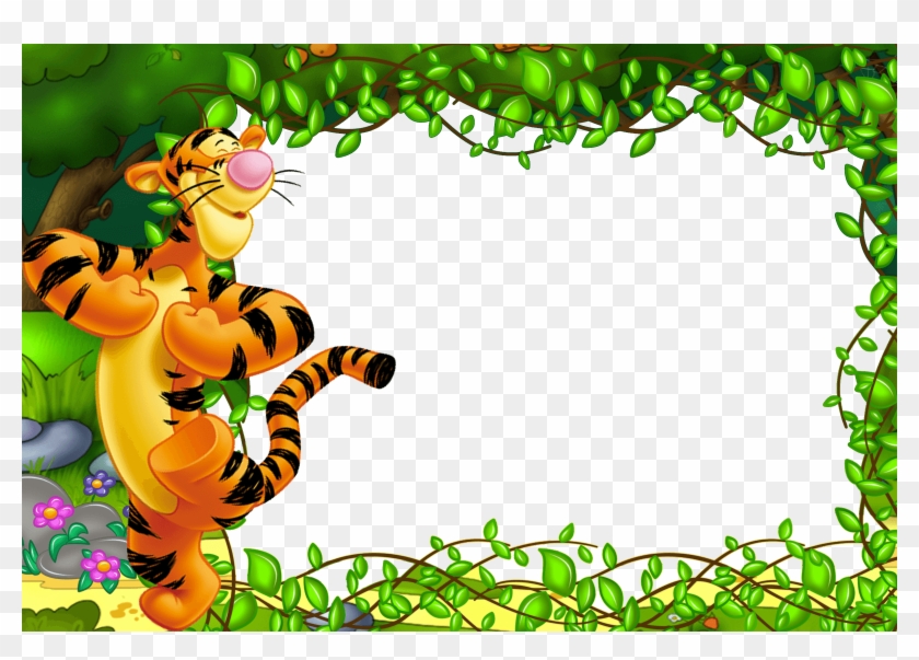 Kids Frame Winnie The Pooh - Tigger Background Clipart