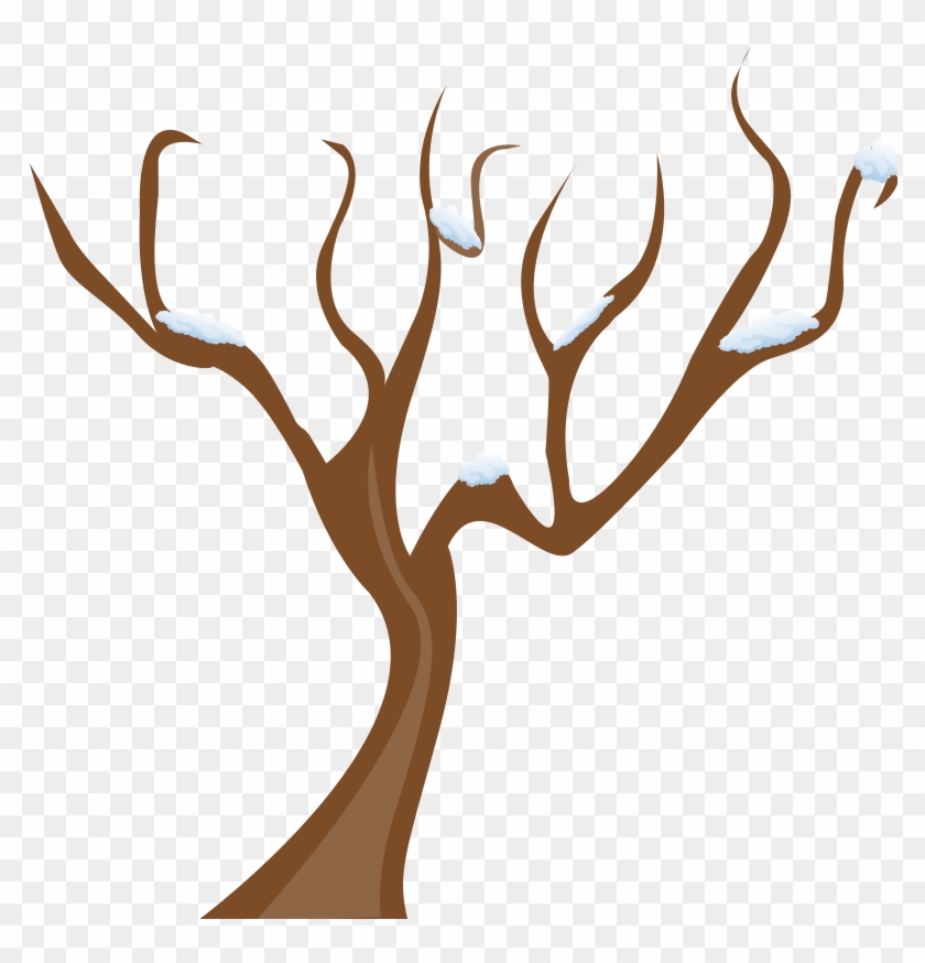 Clip Art Brown Tree Branches - Winter Tree Clipart Png Transparent Png