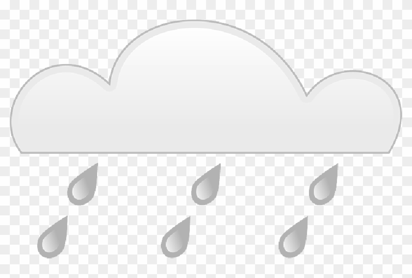 White Rain Cloud Png , Png Download - Monochrome Clipart #353211