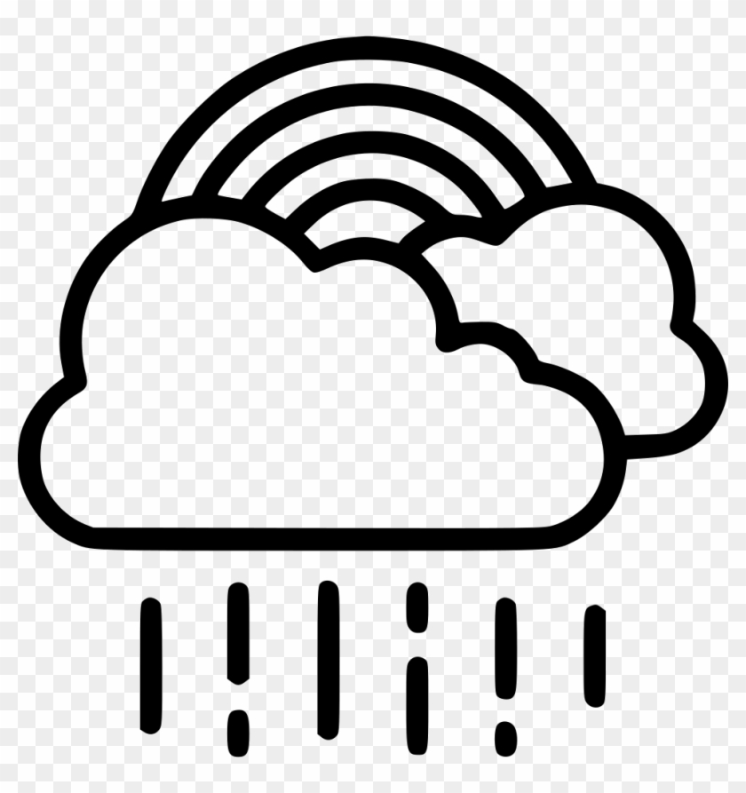 Cloud Rainbow Rain Svg Png Icon Free - Rainbow Rain Cloud Drawing Clipart
