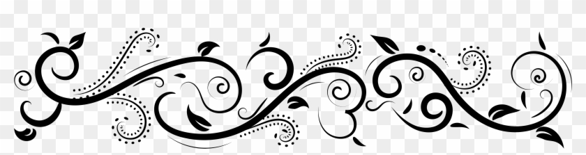 Floral Decoration Transparent Clip - Line Art - Png Download #353555