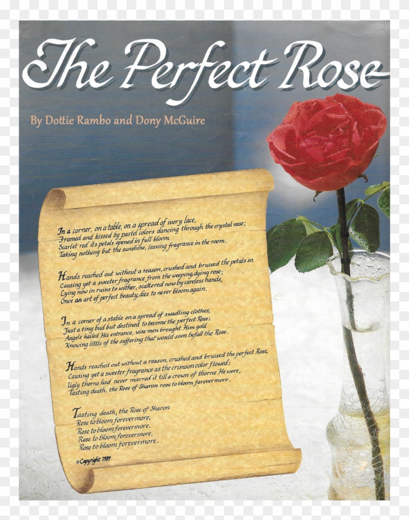 The Perfect Rose Sheet Music Cover Album Bkgrd - Garden Roses Clipart