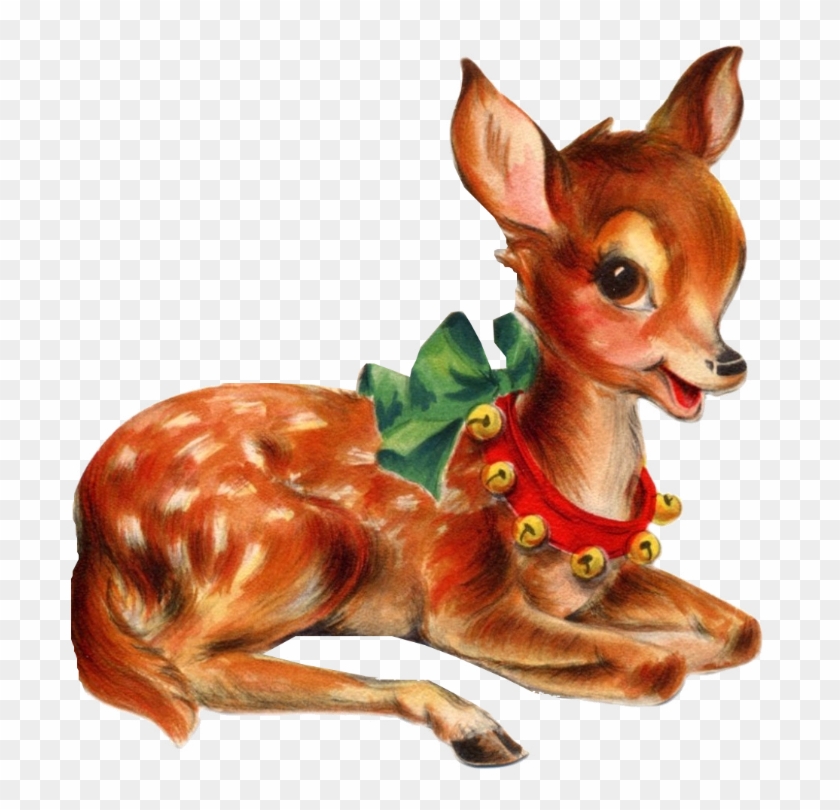 Vintage Christmas Png - Bambi And Thumper Christmas Clipart #353783