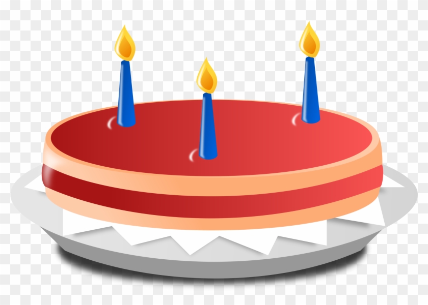 This Free Icons Png Design Of 3 Candle Cake Clipart