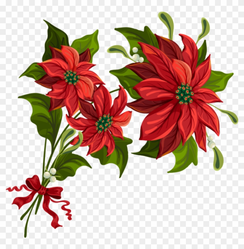 Free Png Transparent Christmas Png Poinsettia Png - Christmas Flowers Transparent Background Clipart