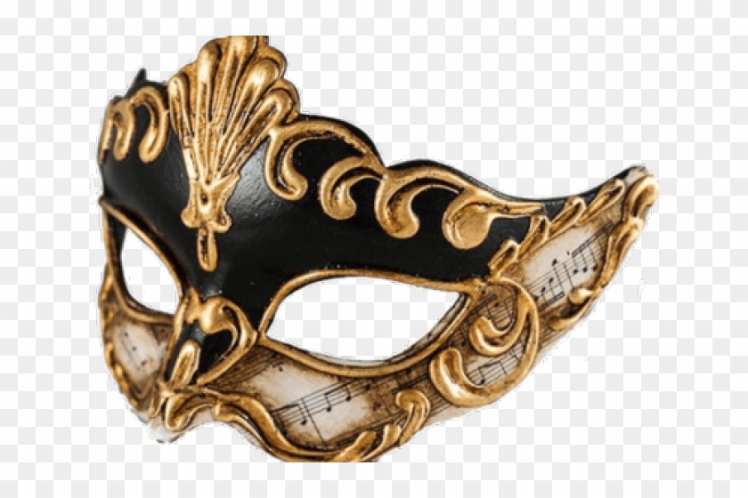 Masquerade Clipart Transparent Background - Gold Transparent Masquerade Mask - Png Download #354696