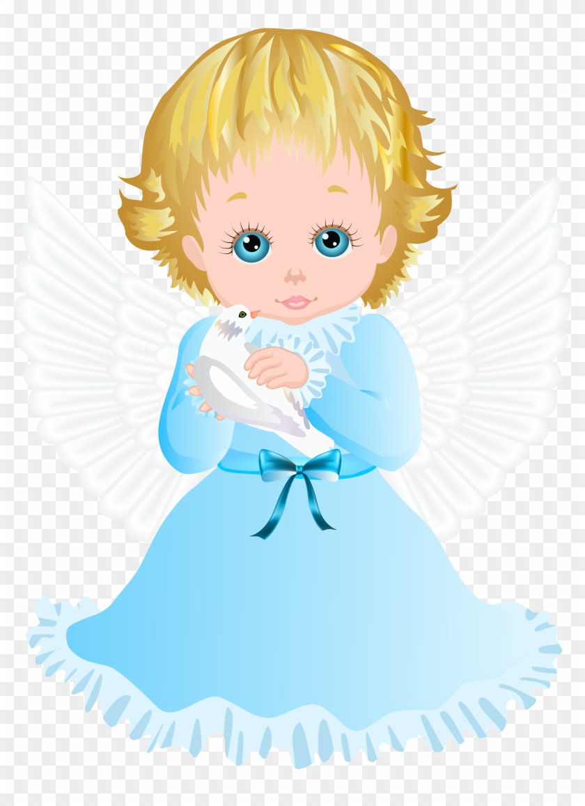 Cute Angel With White Dove Transparent Png Clip Art #354760