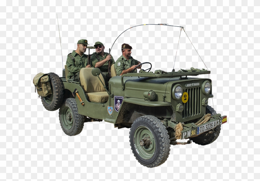 Jeep, War, Military, Army, Vehicle, Normandy, Soldier - Army Jeep Png Clipart #354784