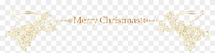 Merry Christmas Angels Decor Png Clipart Image - Calligraphy Transparent Png #354866