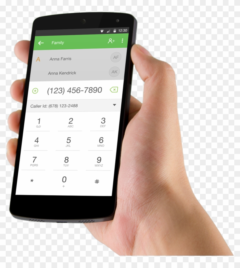 Phone In Hand - Hand With Android Phone Clipart #354900