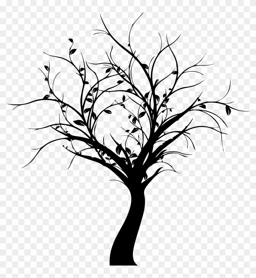Delicate Tree Silhouette Icons Png - Merkle Tree Clipart