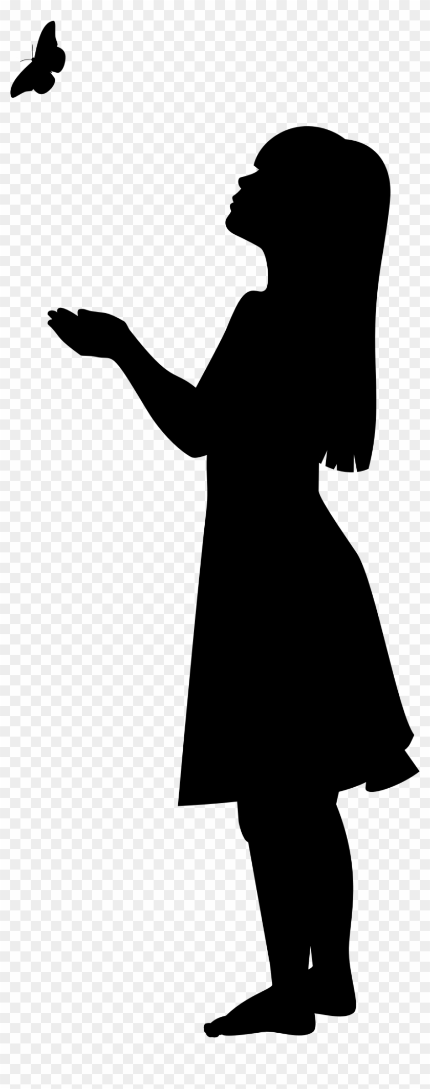 Little Girl Praying Silhouette At Getdrawings - Little Girl Silhouette Clipart #354991