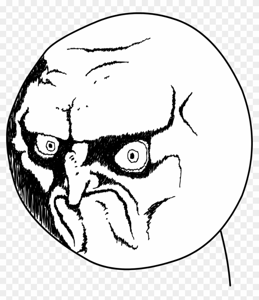 Disgusted Meme Face Png - No Rage Face Png Clipart #355555