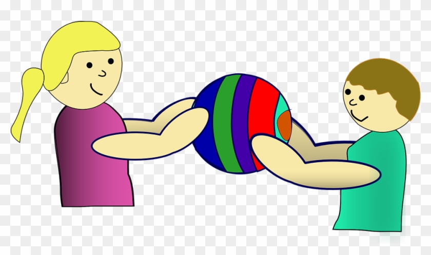 Handprint Clipart Toddler - Sharing Toys Clip Art - Png Download #355616