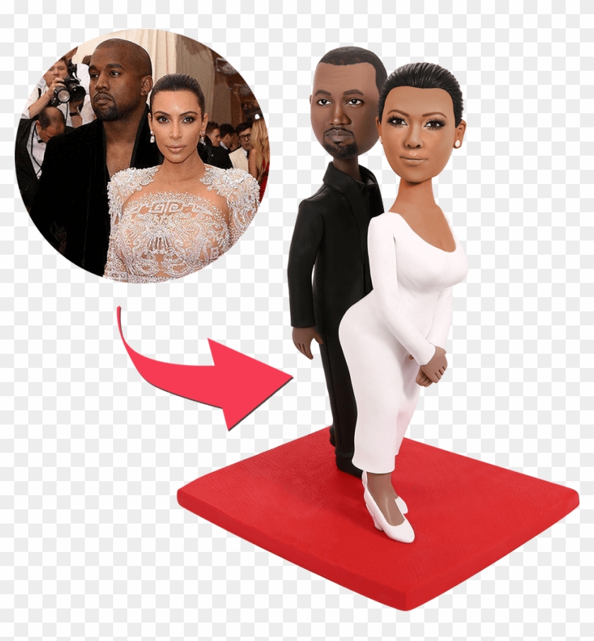 Kanye And Kardashian Custom Bobbleheads - Figurine Clipart #356143