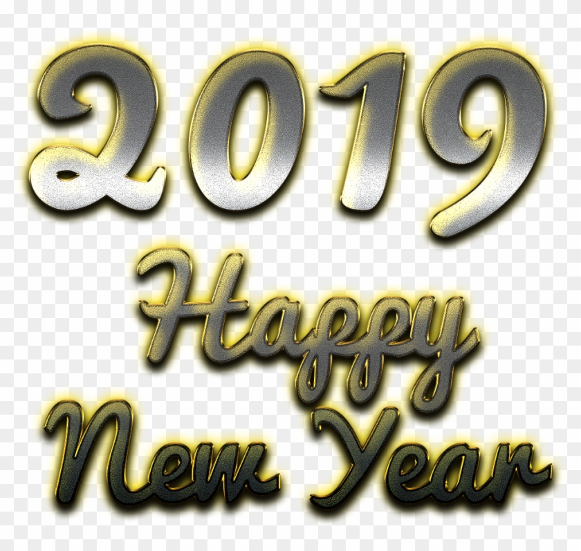 2019 Happy New Year Png Clipart - Calligraphy Transparent Png