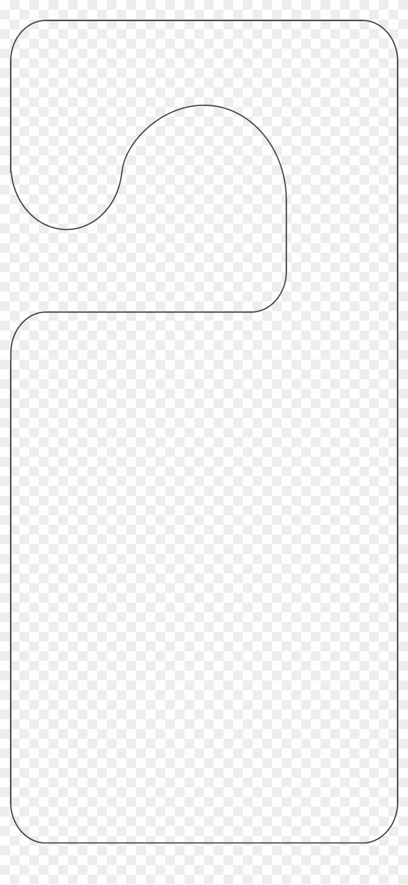 Door Knob Sign Template Photo - Line Art Clipart