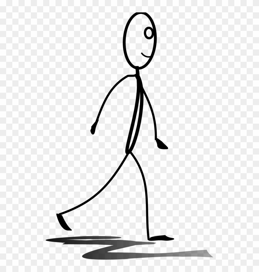 Medium Image - Stick Figure Walking Clipart - Png Download #356798