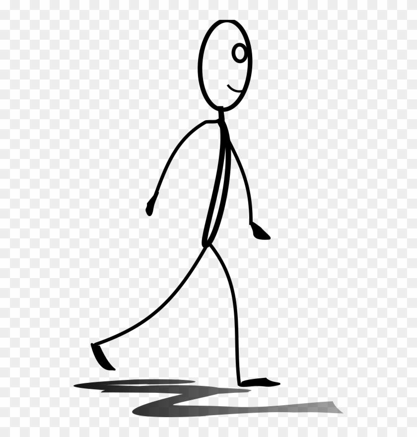 Medium Image - Stick Figure Walking Clipart - Png Download