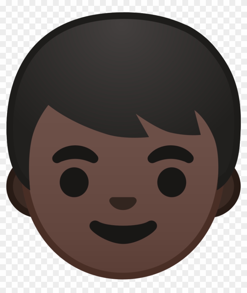 Boy Dark Skin Tone Icon - Emoji De Angelito Negro Clipart #356876