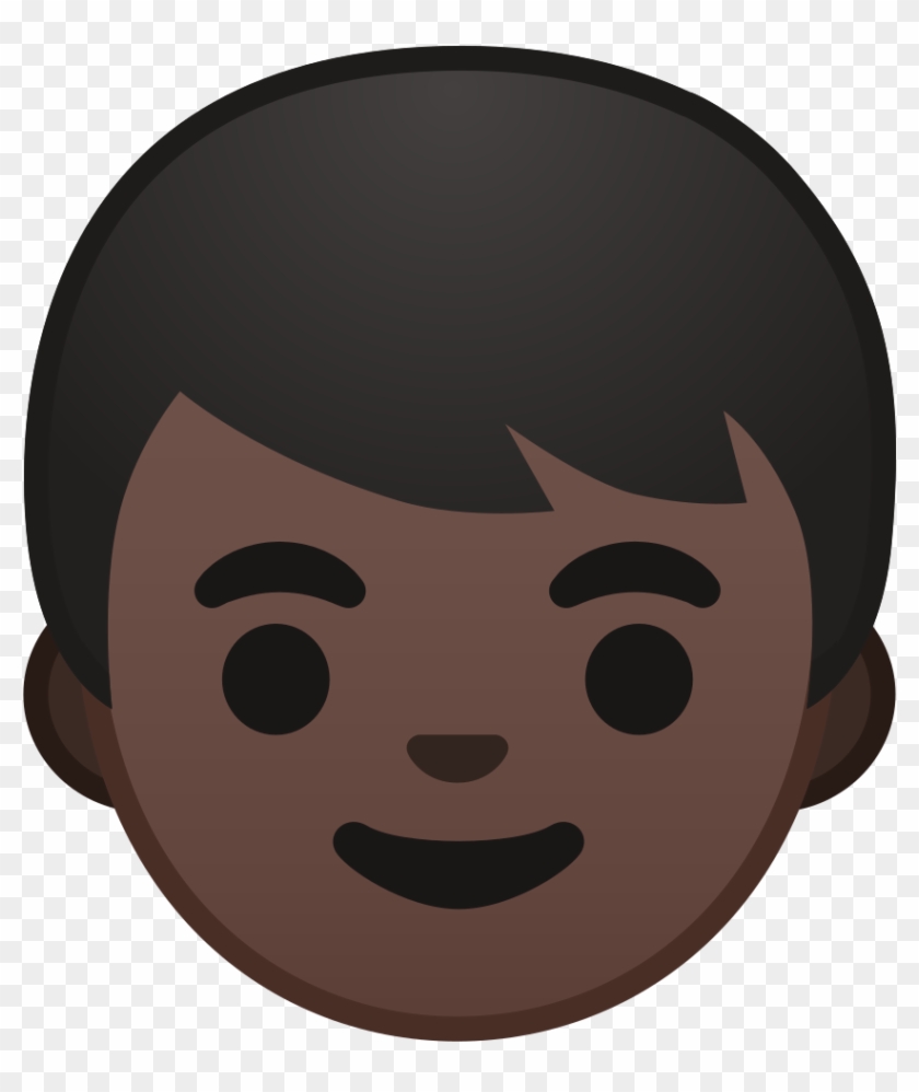 Boy Dark Skin Tone Icon - Emoji De Angelito Negro Clipart